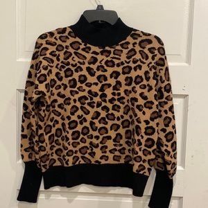 Rachel Zoe Animal Print Sweater Size Large